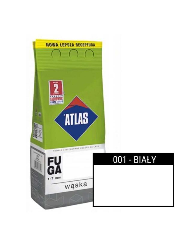 Fuga wąska ATLAS 001 biała 5 kg