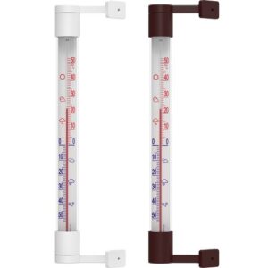Termometr zew.18×210 przykl.biało-brąz.
