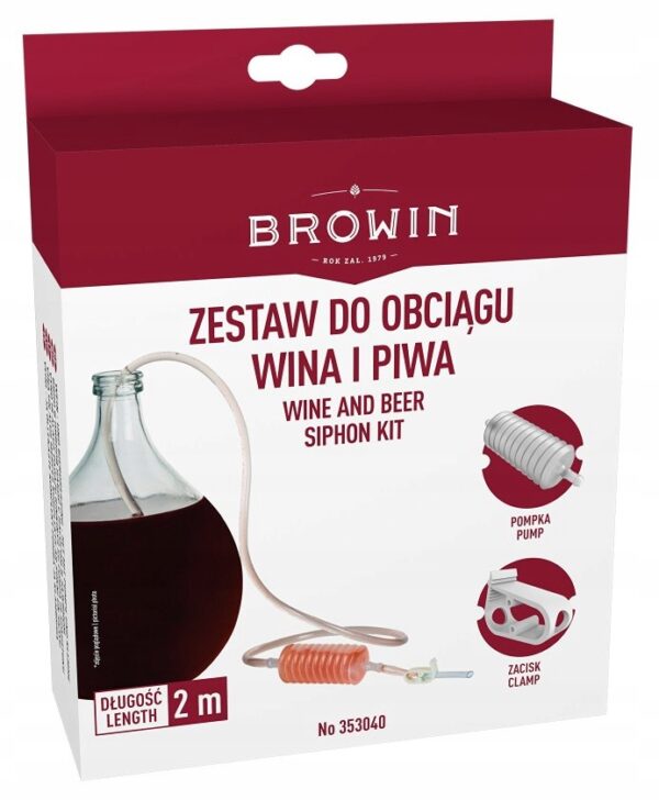 Wężyk do obciągu wina z pompką